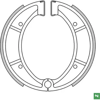 Brzdová čelist NEWFREN brzdové čelisti - pakny přední/zadní HUSQVARNA CR 125 83-90, CR 240 81-87, CR 250 81-95, WR 125 82-90, WRE 125 82-88, XC 430 81-87, TYŁ WR 250 87-89, TC 510 88-92, WR 240 85-90, WR 250 87-89 (160X30mm) (NEWFREN brzdové čelisti - pakny přední/zadní
