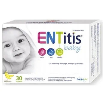 Doplněk stravy ENTitis Baby s příchutí jahody 30 sáčků