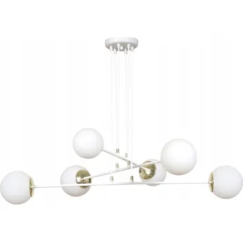 Emibig OGNIS 6 WHITE Závěsné svítidlo Ocel lakovaná, sklo, bílé, 10W MA