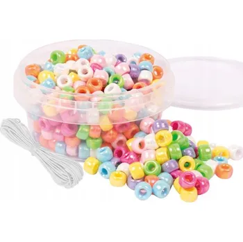 Dětské navlékací korálky Sada Korálky z perleti Kongo v krabičce o 300 ks