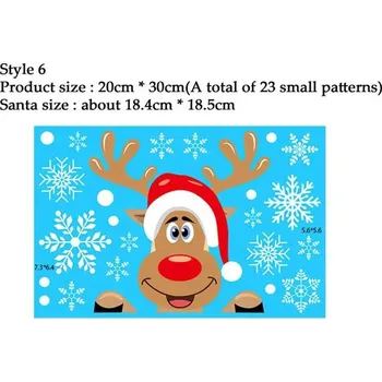 Vánoce Vánoční elektrostatické samolepky na okno vločky | vánoční samolepky, zimní dekorace - Style 6