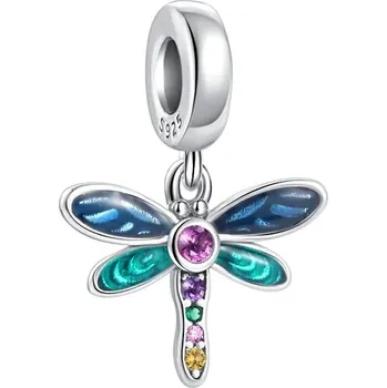 Přívěsek Stříbrný přívěsek motýl vážka tulipán | přívěsek, šperk - B2580