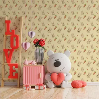 Tapeta Sablio Tapeta Zajíček s mrkví - 125x75 cm