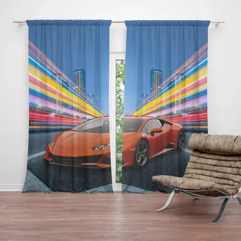 Závěs Sablio Závěs Sportovní auto 2: 2ks 140x250cm