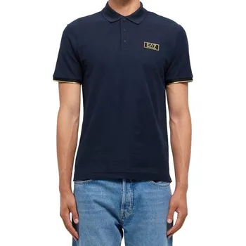 EA7 Emporio Armani pánská polokošile modrá Regular Fit, velikost L