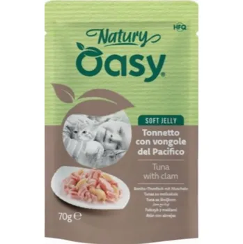Krmivo pro kočku MOKRÉ KRMIVO PRO KOČKY OASY NATURY SOFT JELLY TUŇÁK S MUŠLEMI 70 g
