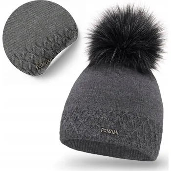 Čepice PaMaMi zimní čepice beanie šedá, univerzální velikost