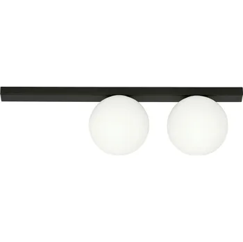 Emibig FIT 2 BLACK/OPAL Stropní Svítidlo/stropní svítidlo Ocel lakovaná sklo Černá