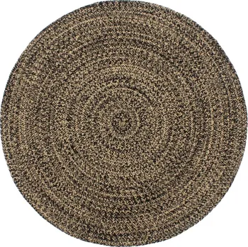 Koberec vidaXL Ručně vyrobený koberec juta černohnědý 180 cm