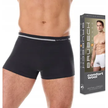 Pánské spodní prádlo Pánské vlněné boxerky BRUBECK BX10430 - M