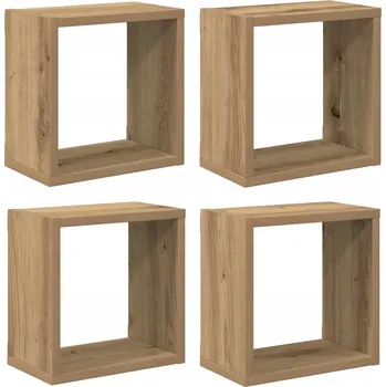 police Nástěnné police Dub řemeslný MDF s dýhou 26 x 15 x 26 cm