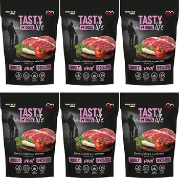 Krmivo pro psa BIOFEED Tasty Dogs Life ADULT Hovězí s telecím v želé 6x500g
