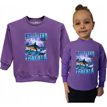 Chlapecká mikina Dětská tepláková mikina pro dívku Fialová Tralallero Tralala 116/12