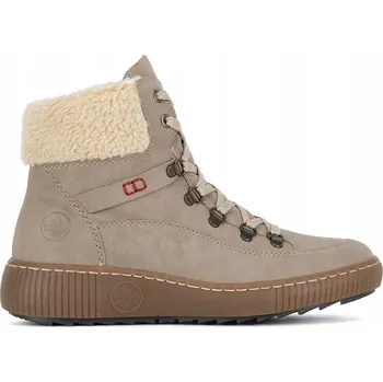 Dámská zimní obuv Dámské kotníkové boty RIEKER Z6638-64 béžové r41