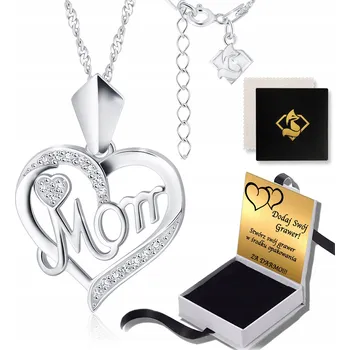 Přívěsek Stříbrný náhrdelník 925 srdce dámský přívěsek Dárek ke Svátek Matek pro maminku