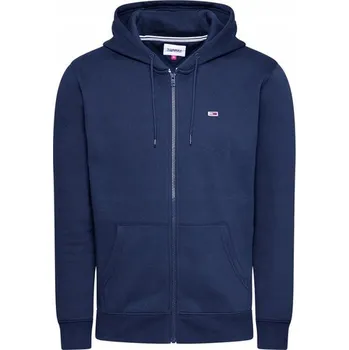 Pánská mikina PÁNSKÁ MIKINA TOMMY JEANS S KAPUCÍ ROZEPÍNACÍ TEPLÁKOVKA TMAVĚ MODRÁ TWILIGHT VEL. XXL
