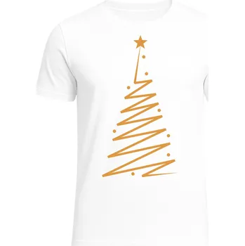 Pánské tričko Vánoční Tričko Minimalistický vánoční stromeček Zlatý Elegantní HIT Dárek XXL