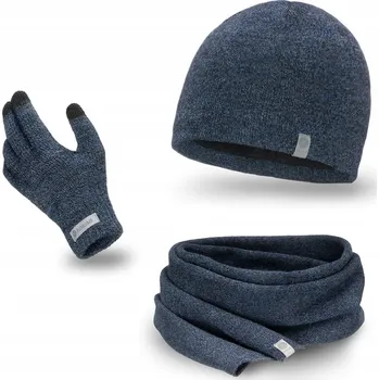 Čepice PaMaMi sada: čepice, rukavice, šála, univerzální velikost, modrá