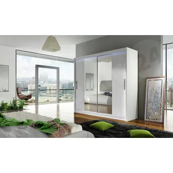 Šatní skříň Skříň Veneti FLORENCIO 180 x 215 x 57 cm bílá