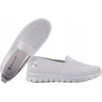 Dámské tenisky POTOCKI 25-16327 DÁMSKÉ TEXTILNÍ NAZOUVÁKY TENISKY S VZOREM šedé 38 Šedá