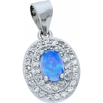 Přívěsek Goldstore Stříbrný oválný přívěsek s opálem Váha: 1.27 g