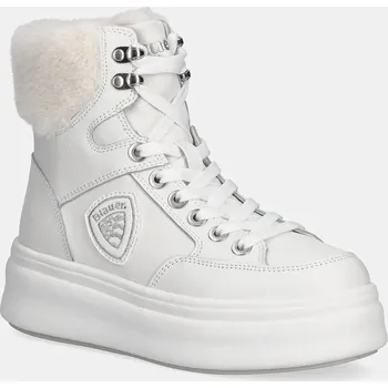 Dámské kozačky Nízké kozačky Blauer EMERY dámské, bílá barva, na platformě, zateplené, F5EMERY01/LEA F5EMERY01.LEA 00X, EUR 40