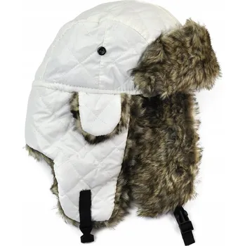 Čepice Zimní čepice Szaleo s klapkami na uši, bílá, univerzální velikost