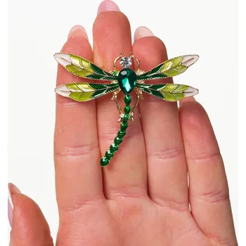 Brož Camerazar Brož vážka s kubickou zirkonií v retro stylu