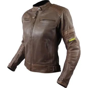 Dámská mikina Bunda moto dámská DALLAS kožená hnědá XL