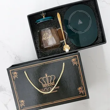 SADA OHŘÍVAČE NA KÁVU ČAJ SKLENĚNÝ HRNEK XGETOP