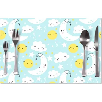 prostírání Sablio Prostírání Měsíce, slunce a mráčky: 40x30cm