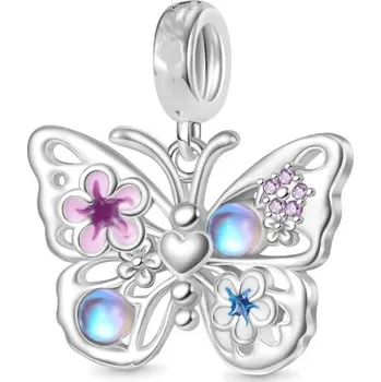 Přívěsek Stříbrný přívěsek motýl vážka tulipán | přívěsek, šperk - B4205
