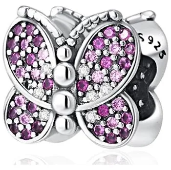 Přívěsek Stříbrný přívěsek motýl vážka tulipán | přívěsek, šperk - B232