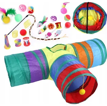Hračka pro kočku Sada hraček pro kočky 22 dílků Tunel pro kočky Interaktivní hračka