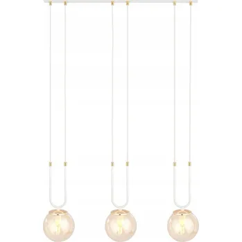 Emibig GLAM 3 BÍLÁ/MEDOVÁ Závěsná lampa Ocel lakovaná sklo Bílá
