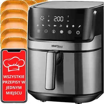 fritéza Horkovzdušná fritéza BEZ TUKU MODEL s nepřilnavým povrchem, VELKÁ 8L