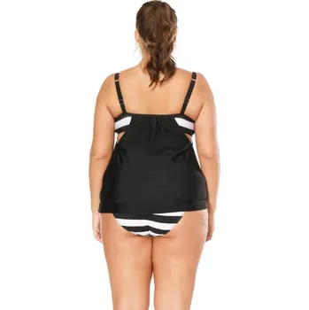 Podprsenka TANKINI PLAVKY NADMĚRNÁ VELIKOST XXL ČERNÉ TĚHOTENSKÉ POHODLNÉ KALHOTKY