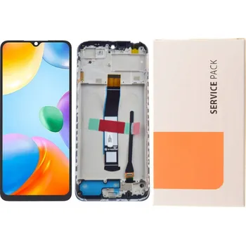 LCD displej s rámečkem pro Xiaomi Redmi 10c (servisní díl)