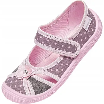 Dívčí obuv Dívčí papuče s textilním potiskem cappuccino Viggami, vel. 31