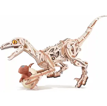 3D puzzle Rokr 3D dřevěná mechanická skládačka velociraptor