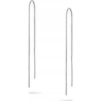 Náušnice STŘÍBRNÉ NÁUŠNICE PROVLÉKACÍ 925 ŘETÍZKY