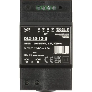 spínaný zdroj IMPULZNÍ ZDROJ 12 V DC 4.5A 54W NAPÁJECÍ ZDROJ 12V NA DIN LIŠTU GLP