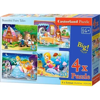 Puzzle Puzzle 4v1 Krásné pohádky 8-12-15-20 dílků