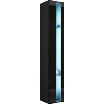 Komoda Skříňka černá s třpytkami 180 x 40 x 30 cm Veneti