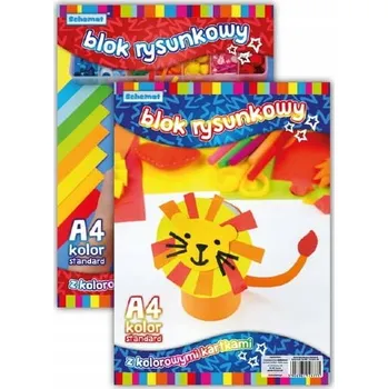 Blok Blok na kreslení A4 Schemat, vícebarevný, 20 listů