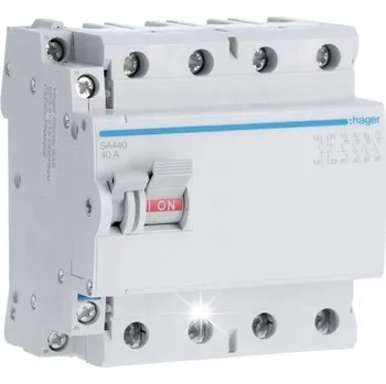 Jistič Izolační odpojovač s pomocným kontaktem, 4-pólový, 40A