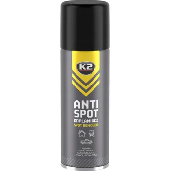 Odstraňovač skvrn K2 ANTI SPOT 250ml, profesionální, odstraňuje žvýkačky, lepidlo, pryskyřici, inkoust