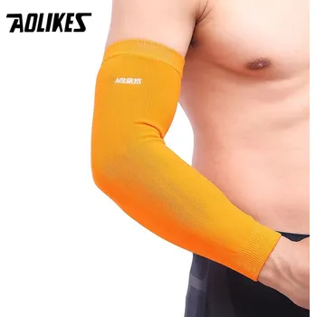 Elastický sportovní návlek na loket Aolikes | bandáž, ortéza - pomerančový