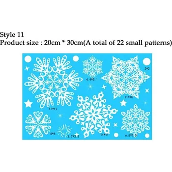 Vánoce Vánoční elektrostatické samolepky na okno vločky | vánoční samolepky, zimní dekorace - Style 11