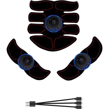 Masážní přístroj Inteligentní EMS stimulátor svalů na celé tělo | fitness přístroj - 8 balení - 3 v 1